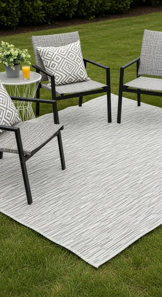 Outdoor Rug on Grass