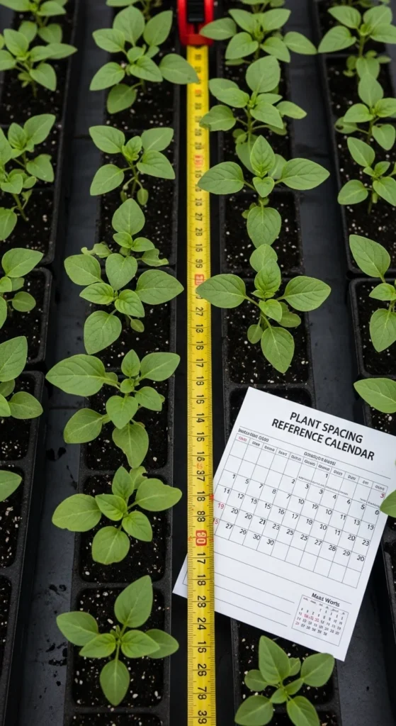 Plant Spacing Reference Calendar