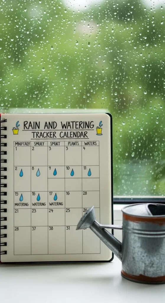 Rain and Watering Tracker Calendar