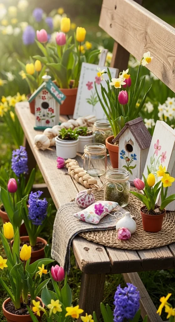 Rustic Wooden Garden Benches