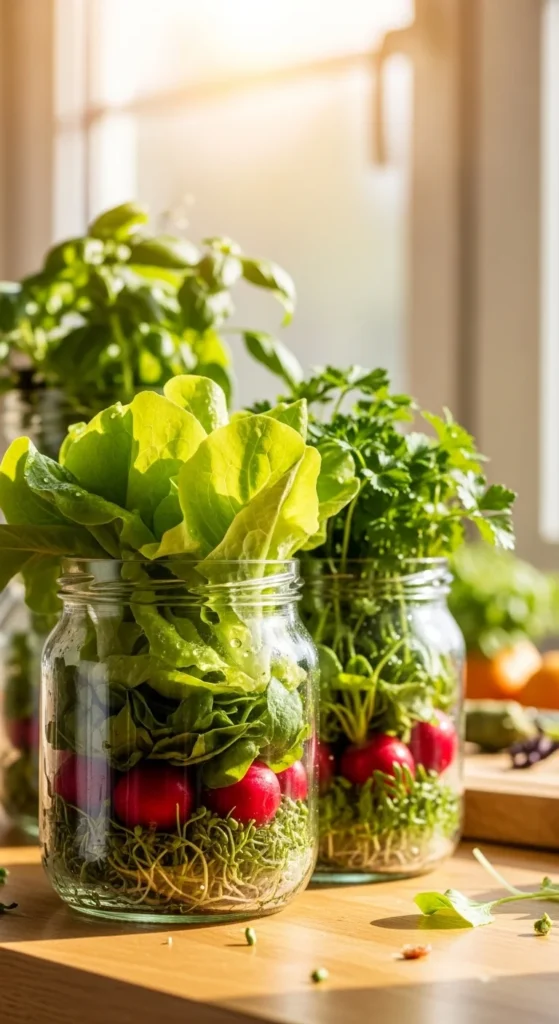  Spring Salad Jar Garden