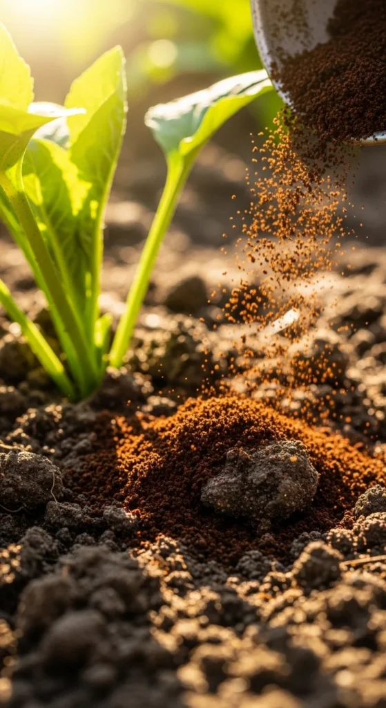 Sprinkle Coffee Grounds