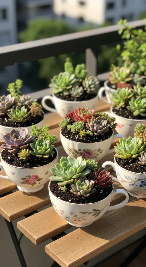 Succulent Arrangements in Cups