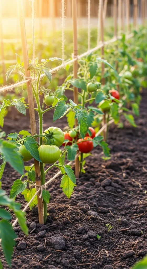 Support Plants with Stakes or Cages