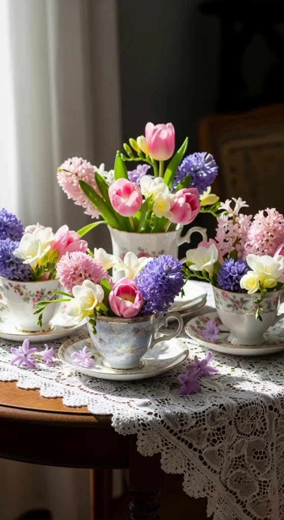 Vintage Teacup Bouquets