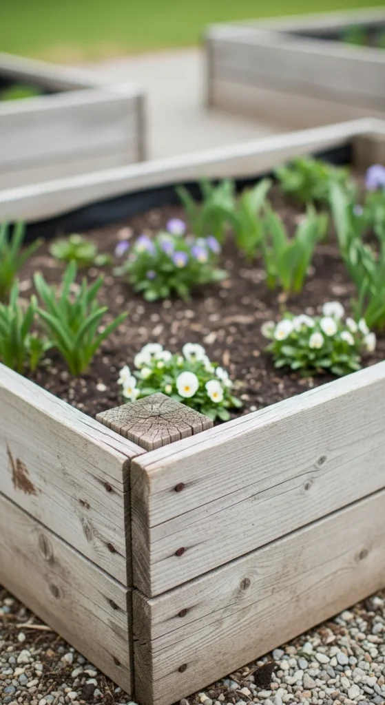 Weathered Wood Raised Beds