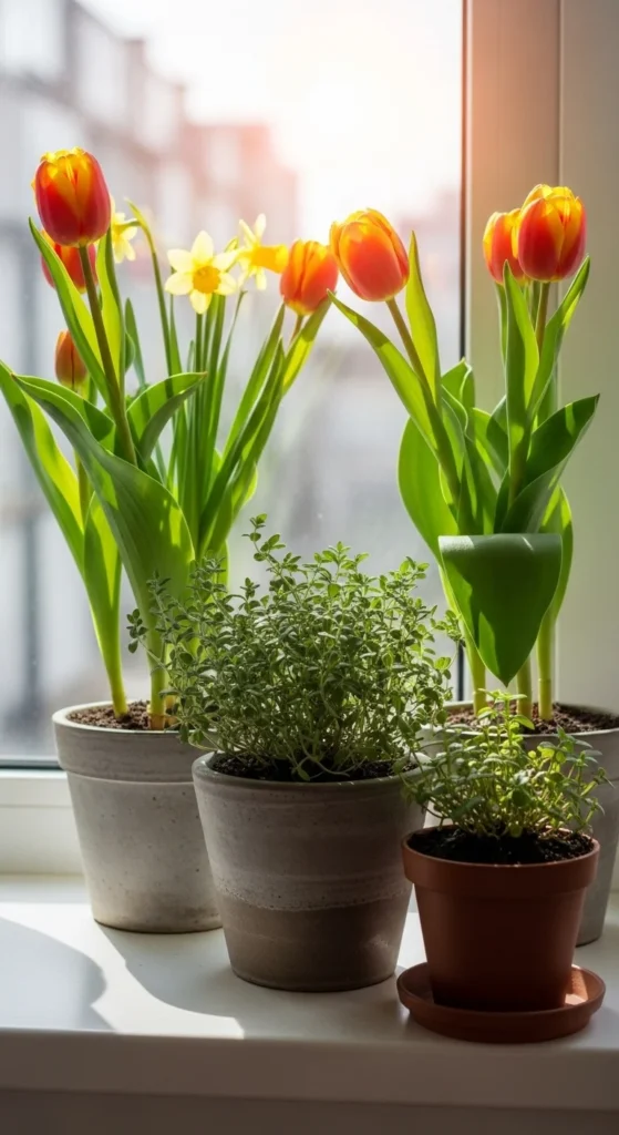 Window-Ledge Herb Flowers
