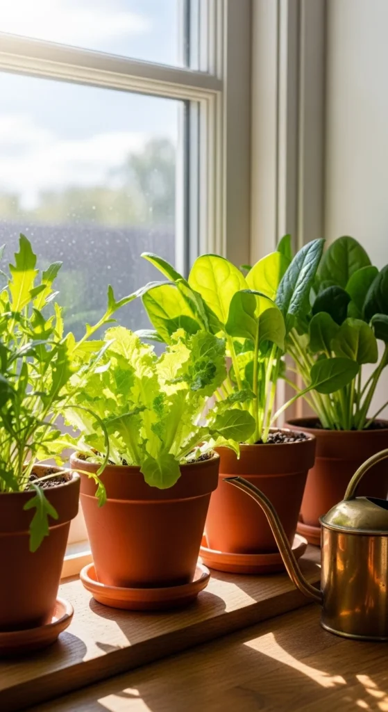 Window Sill Salad Greens