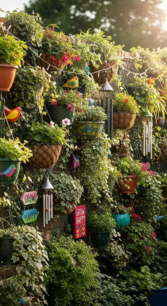 how to decorate garden walls