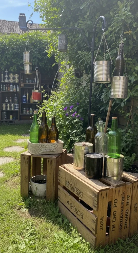 how to make garden decor from recycled items
