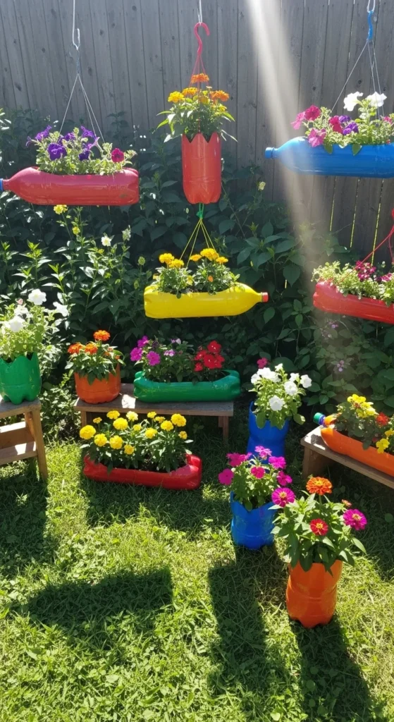 how-to-make-garden-decor-with-bottles