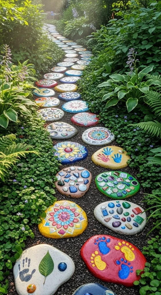 how to make diy garden stepping stones