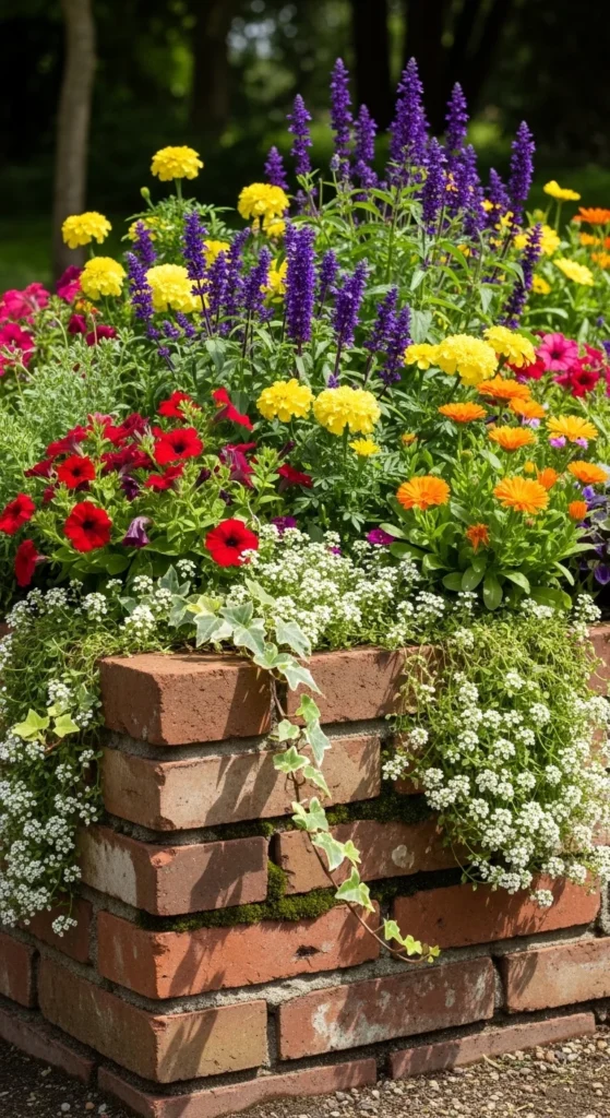 Build a Brick Raised Flower Bed