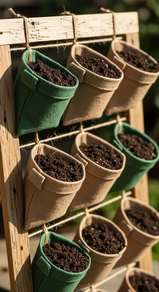 Install Plant Pouches or Pots