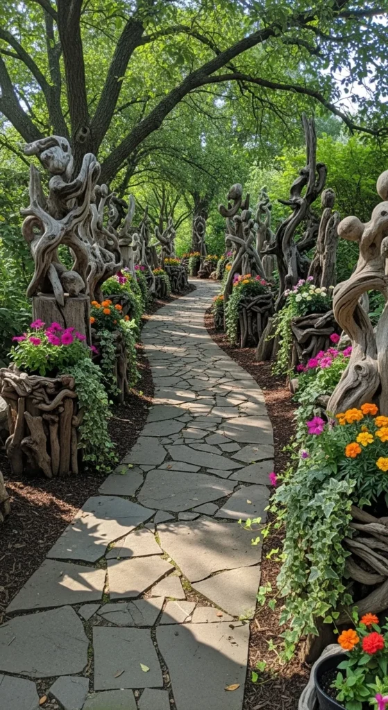 Place Your Driftwood Decor in the Garden