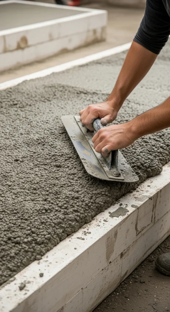 Pour the Concrete Into the Mold
