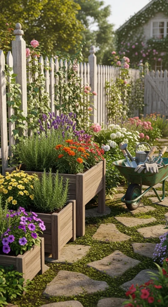 how to decorate garden farmhouse style