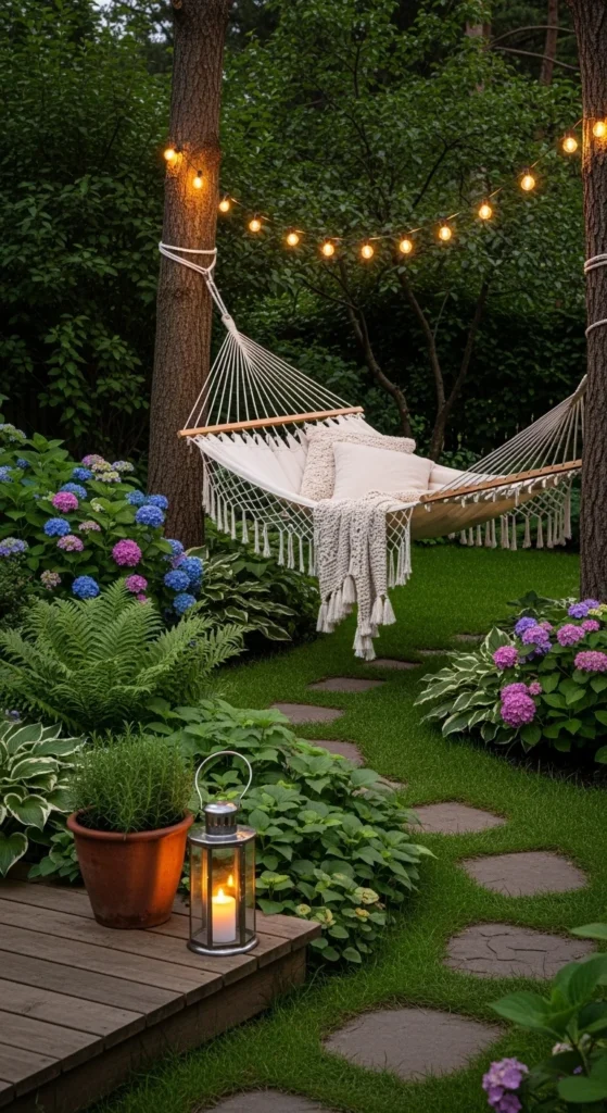 how to decorate garden relaxing space