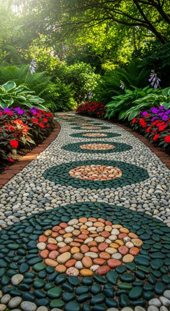 how to make garden decor with stones and pebbles